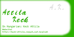 attila keck business card